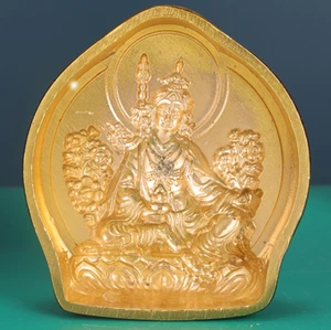 Molde de arcilla para hacer estupas de caca Padmasambhava de cobre tibetano bendito de 8,7 cm decorar - Imagen 1 de 4