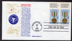 1991 Operations Desert Storm/Shield (2551) - FIRST Citizen Patriotic FDC MY948 - Picture 1 of 1