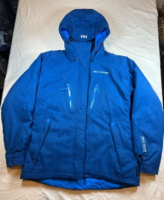 Helly Hansen Helly tech Blue Full Zip Zera Insulated Jacket Hood Sz XL Warmcore - Image 1 of 4