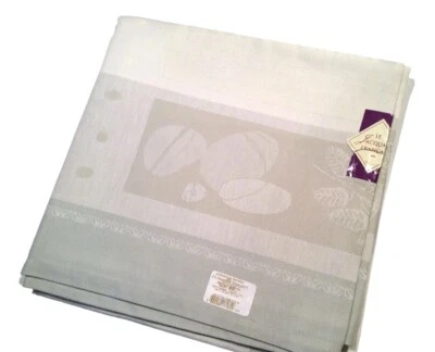 Le Jacquard Francais ESCALE MARINE Pebble 100% Cotton TABLECLOTH 47”x47” - Image 1 of 4