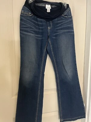 Motherhood Super Stretch Blue Denim Jeans Bootcut Size L - Image 1 of 4