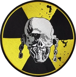 LARGE SIZE RADIOACTIVE PUNK SKULL Dead Head X-RAY Jacket Vest Sew Iron on Patch - Picture 1 of 1