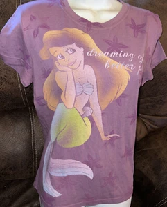 disney couture ariel the little mermaid purple tee size XL - Picture 1 of 3
