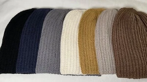 Luxury Hand Knitted Cashmere, Silk, Merino Unisex Slouch Beanie, Choose Colour - Picture 1 of 15