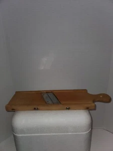 Vintage Primitive Antique Cabbage Slicer Shredder Double Blade Cutter German 15" - Picture 1 of 4