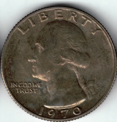 USA - 1970S - Washington ¼ $ - Heraldic Eagle - Super Rare - #19278 - Image 1 of 2