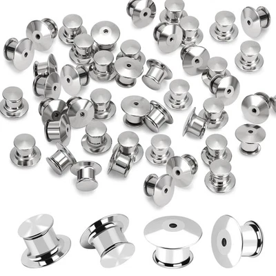 Ceryvop 20PCS Locking Pin Backs, Metal Pin Keepers and Clasp, Pin Backing for - Image 1 of 4