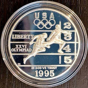 Mint - USA 1996 - Jo Atlanta - 1 Dollar - Finish - Silver - Liberty 1995 - Picture 1 of 2