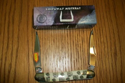 FROST CUTLERY CHIPAWAY MUSKRAT BONE POCKET KNIFE. - Image 1 of 4