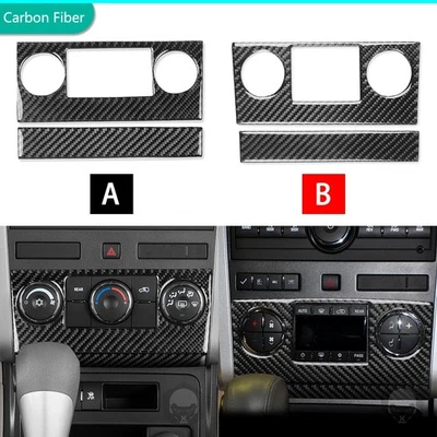 Cubierta de interruptor de clima de CA de consola de fibra de carbono real para Chevrolet Traverse 2009-12 Foto 1 de 4
