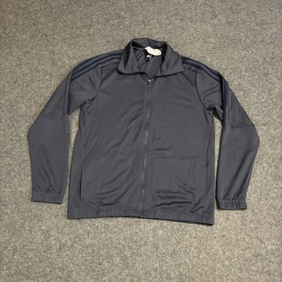 Adidas Track Jacket Men’s Large Blue Full Zip Striped Long Sleeve Athletic - Image 1 of 4