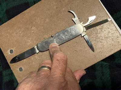 Vintage E.K.A. Eskilstuna Sweden Rostfri 3-5/8” Stainless 6-Blade Pocket KNIFE - Image 1 of 4