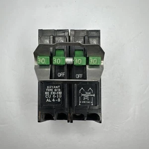 Bryant Eaton Cutler Hammer BQ230230 30 Amp 2 Pole Quad Circuit Breaker - Picture 1 of 4