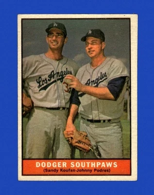 1961 Topps Set-Break #207 Sandy Koufax/J.Podres VG-VGEX (crease) *GMCARDS* - Image 1 of 2