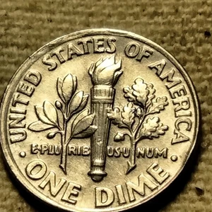1999 P Roosevelt Dime Misaligned Die Rim Break - Picture 1 of 5