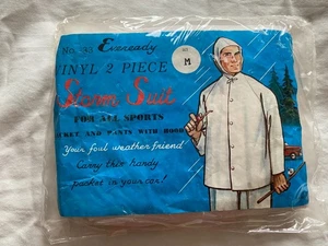 Vintage NOS Nr. 33 Eveready Japan Storm Suit Vinyl Regenjacke & Hose Größe M - Bild 1 von 3
