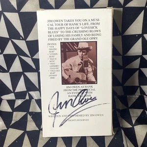 AN EVENING WITH HANK WILLIAMS:STARRING JIM OWEN AS HANK VHS Autogramm signed - Bild 1 von 11