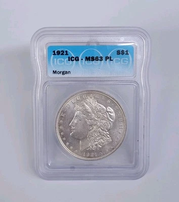 1921-P Morgan Silver Dollar ICG MS63PL Proof Like - Image 1 of 2