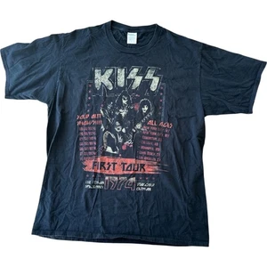 KISS T SHIRT GR XL PORT COMPANY TAG FIRST TOUR 1974 - Bild 1 von 4