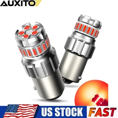 2X 1156 BA15S LED luz de freio traseira luz de parada de estacionamento traseira lâmpada de seta - Imagem 1 de 4