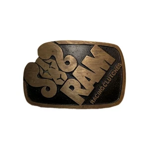 VINTAGE RAM RACING CLUTCHES Solid Brass Belt Buckle Dyna Buckle Provo UT Drag... - Picture 1 of 2