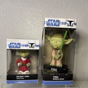 Funko Pop! Wacky Wobblers Star Wars YODA Lote Caja Azul + Navidad Vacaciones Santa - Imagen 1 de 23