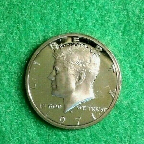 1971 - S Gem Proof Clad Deep Cameo  Kennedy  Half  Dollar  Clad   Free  Shipping Cover