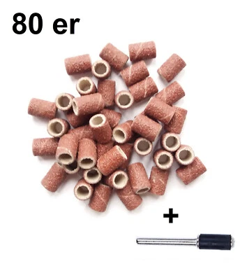 100 Schleifhülsen 8mm Schleifrollen 80 Korn Schleifbänder Dremel Proxxon Zubehör