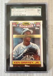 1990 Topps Glossy Rookies Ken Griffey Jr Gold Foil Test Issue SGC 96 Mint