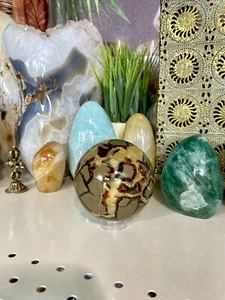 Septarian Sphere Crystal Dragon Stone Healing Crystals Yoga Orb Ball 3.5” - Picture 1 of 10