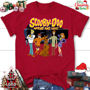 Where Are You member Scooby Doo Red T-Shirt cotton unisex BP456
