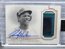 2020 Topps Dynasty Rickey Henderson Jersey Patch Auto Autograph #06/10 Mariners