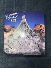 Vintage Hershey's Chocolate Block Crystal Kiss Candy Dish with Original Box 1994