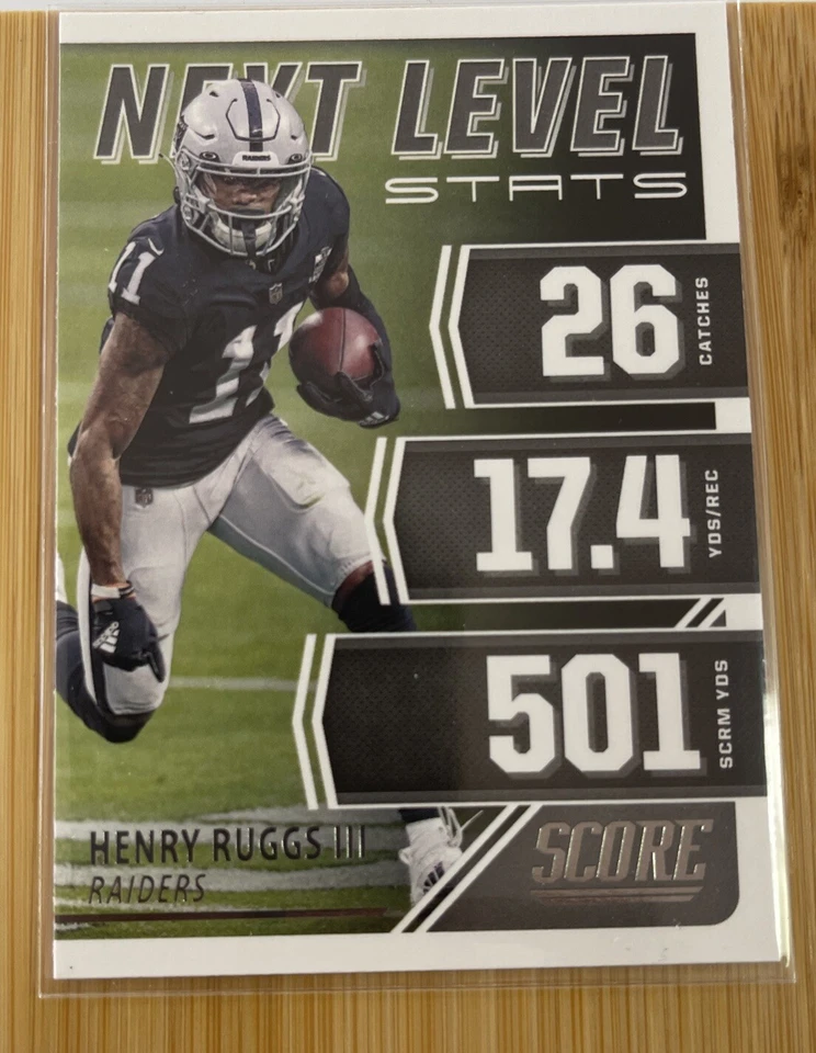 2021 Score Next Level Stats Henry Ruggs III Las Vegas Raiders #NL25 - Image 1 of 2