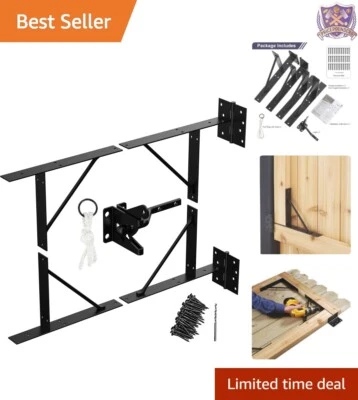 Universal Anti-Sag Gate Kit for Wooden Fences - Complete with Secure Latch - Image 1 of 4