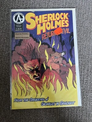 Cómics de aventuras - Sherlock Holmes Return of the Devil 1992 #1 en estado bastante bueno JP Foto 1 de 2