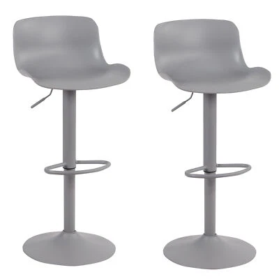 AmeriHome BS199GSET Adjustable Height Solid Color Bar Stool Set- Gray - Image 1 of 4