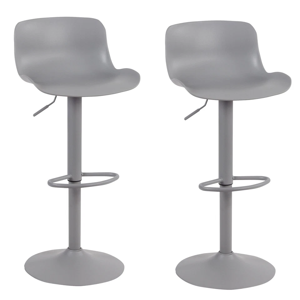 AmeriHome BS199GSET Adjustable Height Solid Color Bar Stool Set- Gray - Image 1 of 4