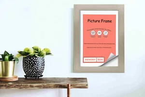 A1 A2 A3 A4 breiter Bilderrahmen silber Poster Bilderrahmen Wohnrahmen Dekor 30 mm - Bild 1 von 3