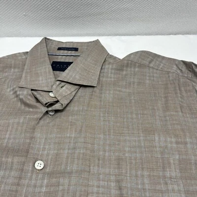 Calder Carmel LIMITED EDITION 1/70 Button Down Mens Shirt Size XL Brown Plaid - Image 1 of 4