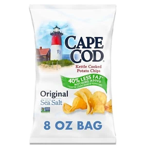 Cape Cod Potato Chips, Less Fat Original Kettle Chips, 8 Oz - Picture 1 of 11