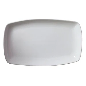 Serving Plate Platter Oblong Porcelain White Dishwasher Safe Microwave Safe 29cm - Picture 1 of 10