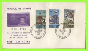 Cyprus 1963 Scouts 50th Anniversary set on u/a First Day Cover - Bild 1 von 1