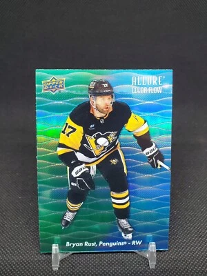 2023-24 Upper Deck Allure Hockey Bryan Rust CF-7 Color Flow Green-Blue  - Image 1 of 2