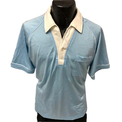 Camisa Informal De Colección Años 80 JCPenney Morro Bay Retro Polvo Azul Cielo Surfista POLO Foto 1 de 4