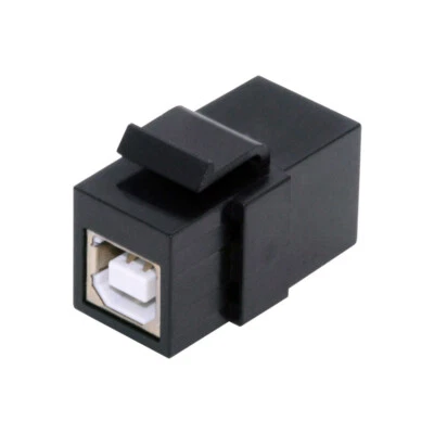 CY USB2.0 Keystone Jack Inserts Type A to Type-B Female Coupler Adapter for Wall - Image 1 of 4