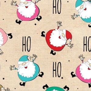 Jolly Round SANTA Tissue Paper ~ HO HO HO ~ # 402 ... 10 Lrg Sheets Christmas - Picture 1 of 2