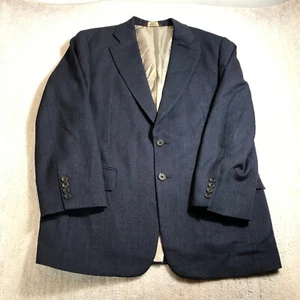 Paul Stuart Blazer Mens 39 Sports Coat Two Button Navy Blue Jacket Casual Adult - Picture 1 of 11