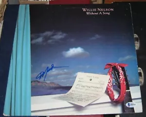 WILLIE NELSON COUNTRY LEGEND SIGNED AUTOGRAPHED WITHOUT A SONG ALBUM BASCOA 1983 - Picture 1 of 3