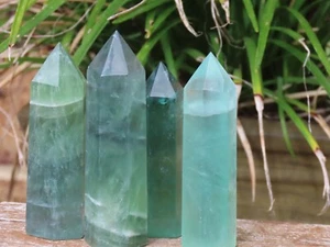 1 x Generador/Torre de Cristal Pulido Fluorita Verde Oscuro - Selecciona Tamaño - Imagen 1 de 25